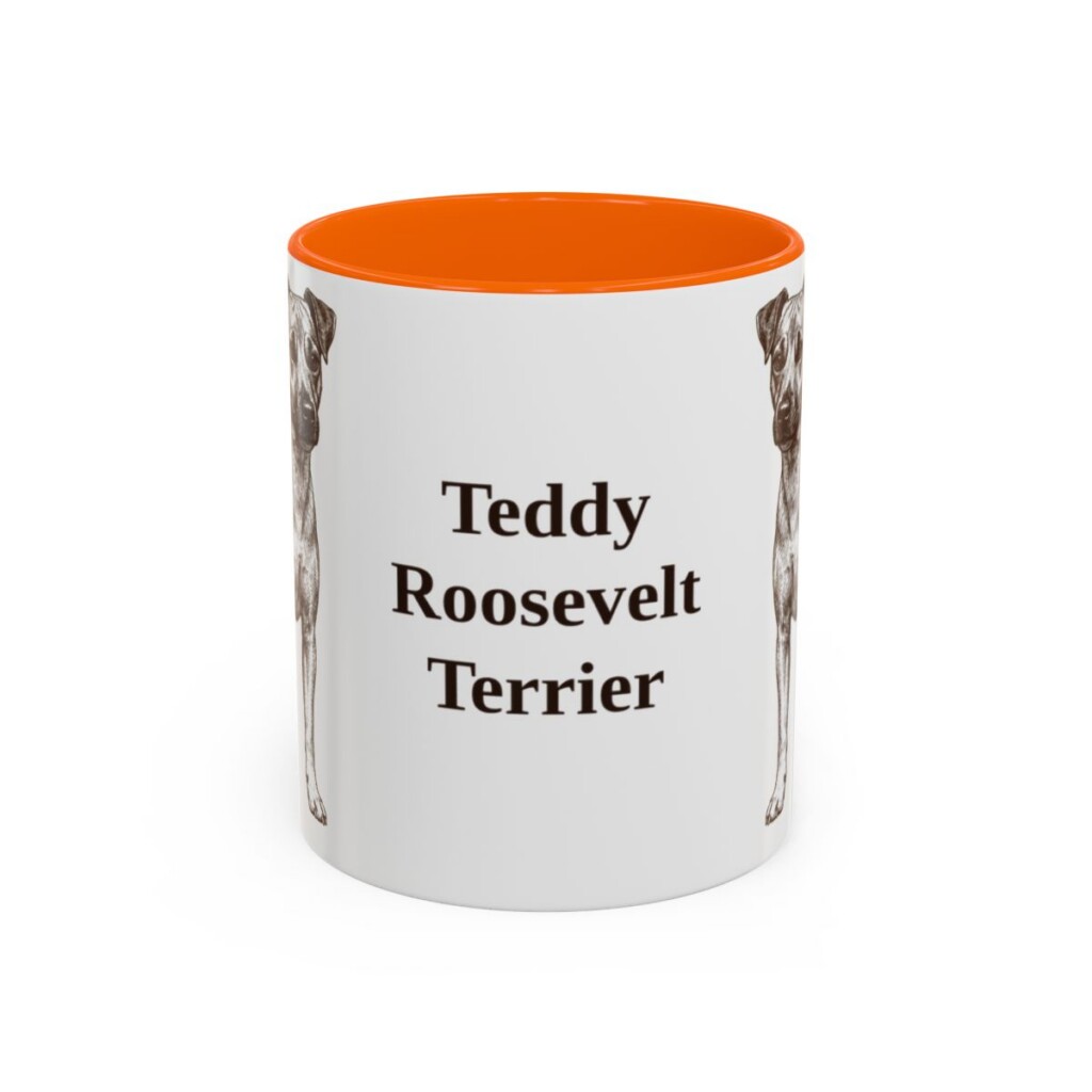 11oz-teddy-roosevelt-terrier-mug-orange 11oz Teddy Roosevelt Terrier Mug, Orange, front view