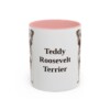 11oz-teddy-roosevelt-terrier-mug-pink 11oz Teddy Roosevelt Terrier Mug, Pink, front view