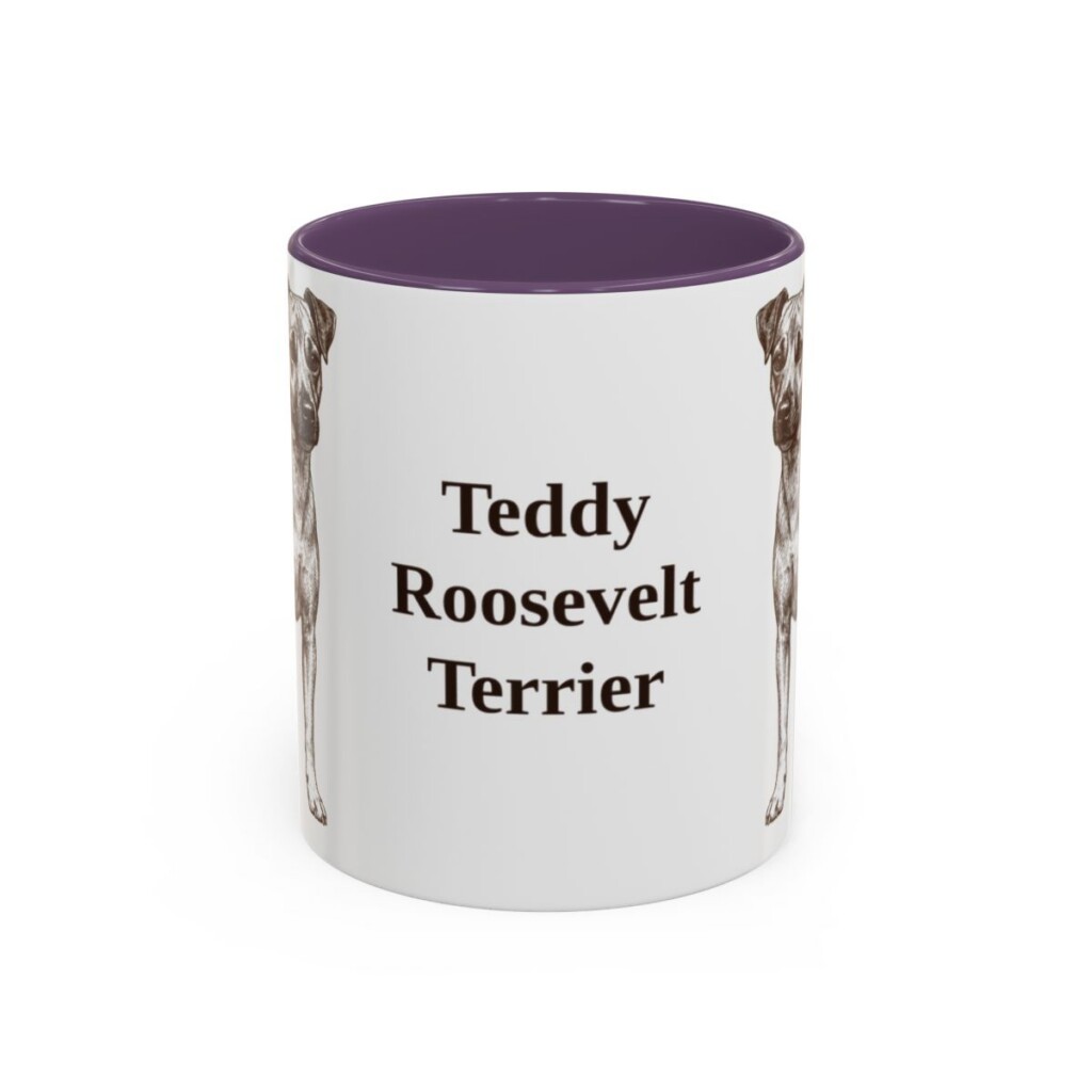 11oz-teddy-roosevelt-terrier-mug-purple 11oz Teddy Roosevelt Terrier Mug, Purple, front view