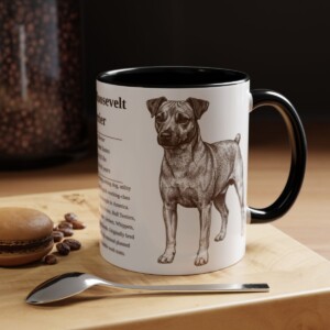 11oz Teddy Roosevelt Terrier Mug, Black, lifestyle photo