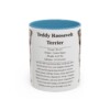 11oz Teddy Roosevelt Terrier Mug, Light Blue, front view