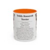 11oz Teddy Roosevelt Terrier Mug, Orange, front view