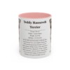 11oz Teddy Roosevelt Terrier Mug, Pink, front view