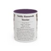 11oz Teddy Roosevelt Terrier Mug, Purple, front view