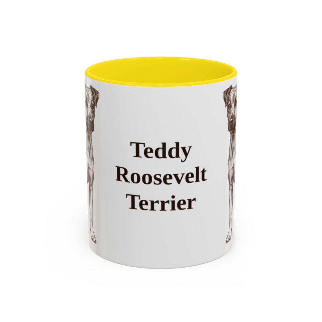 11oz-teddy-roosevelt-terrier-mug-yellow 11oz Teddy Roosevelt Terrier Mug, Yellow, front view