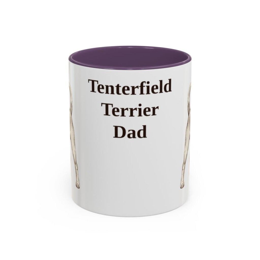11oz-tenterfield-terrier-mug-dad-purple 11oz Tenterfield Terrier Dog Dad Mug, Purple, front view