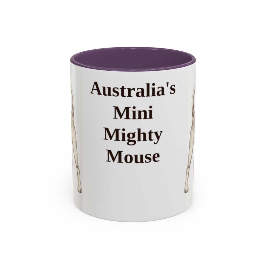 11oz-tenterfield-terrier-mug-humor-purple 11oz Funny Tenterfield Terrier Mug, Purple, front view