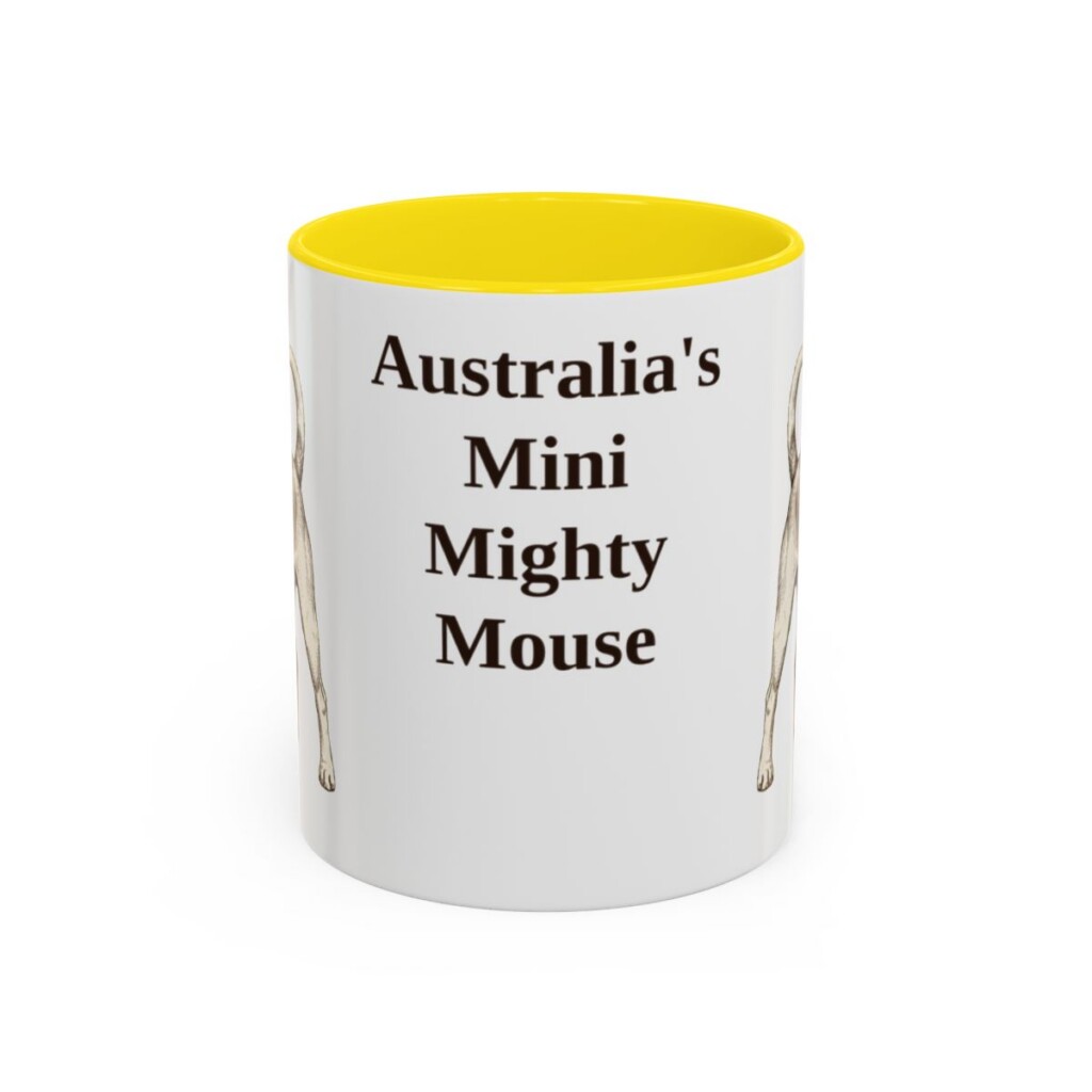 11oz-tenterfield-terrier-mug-humor-yellow 11oz Funny Tenterfield Terrier Mug, Yellow, front view