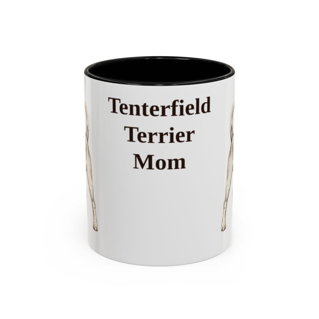 11oz Tenterfield Terrier Dog Mom Mug, Black, front view