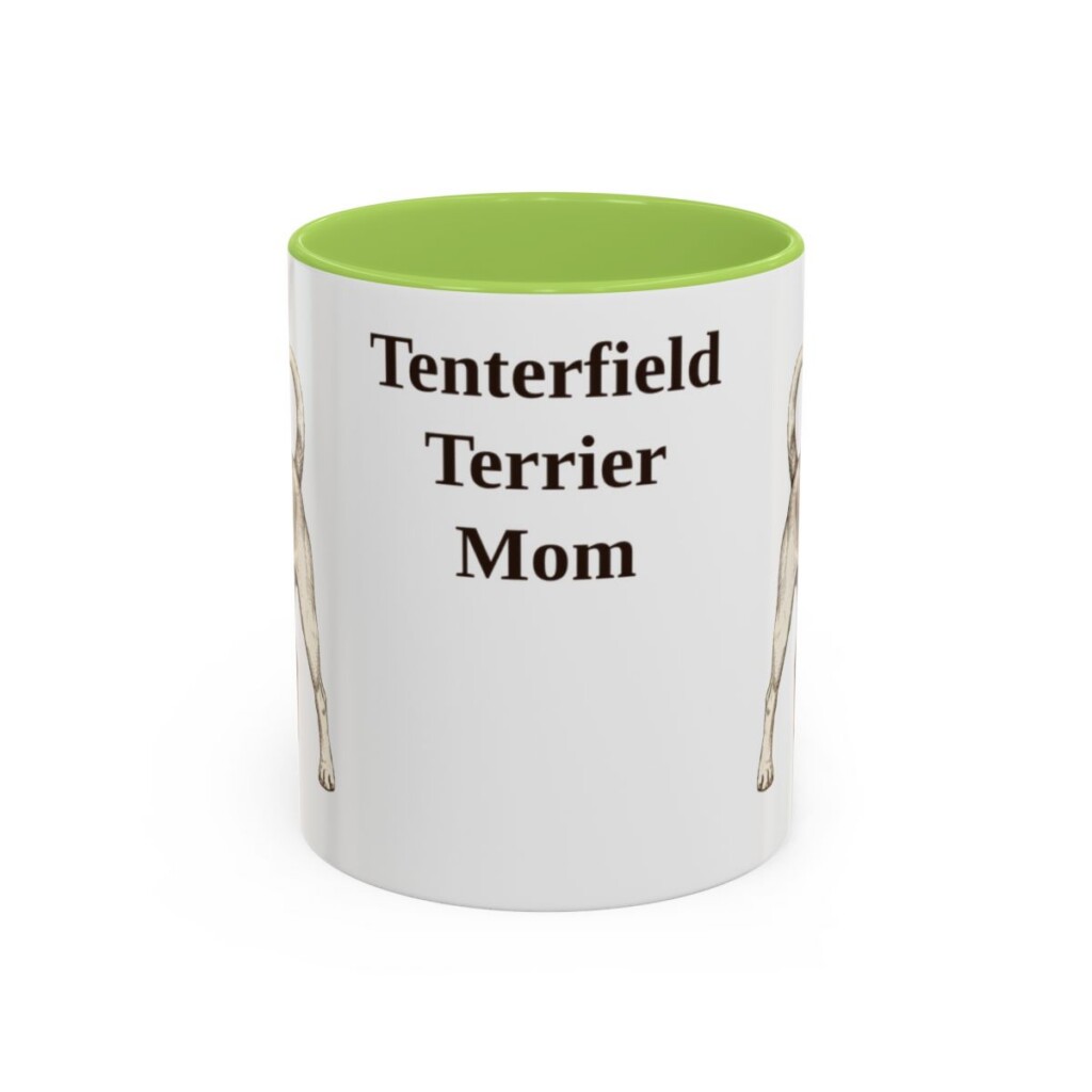 11oz Tenterfield Terrier Dog Mom Mug, Light Green, front view