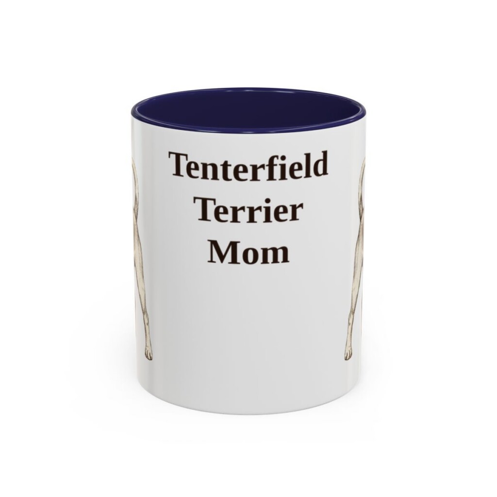 11oz Tenterfield Terrier Dog Mom Mug, Navy, front view