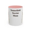 11oz Tenterfield Terrier Dog Mom Mug, Pink, front view