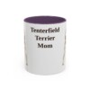 11oz Tenterfield Terrier Dog Mom Mug, Purple, front view