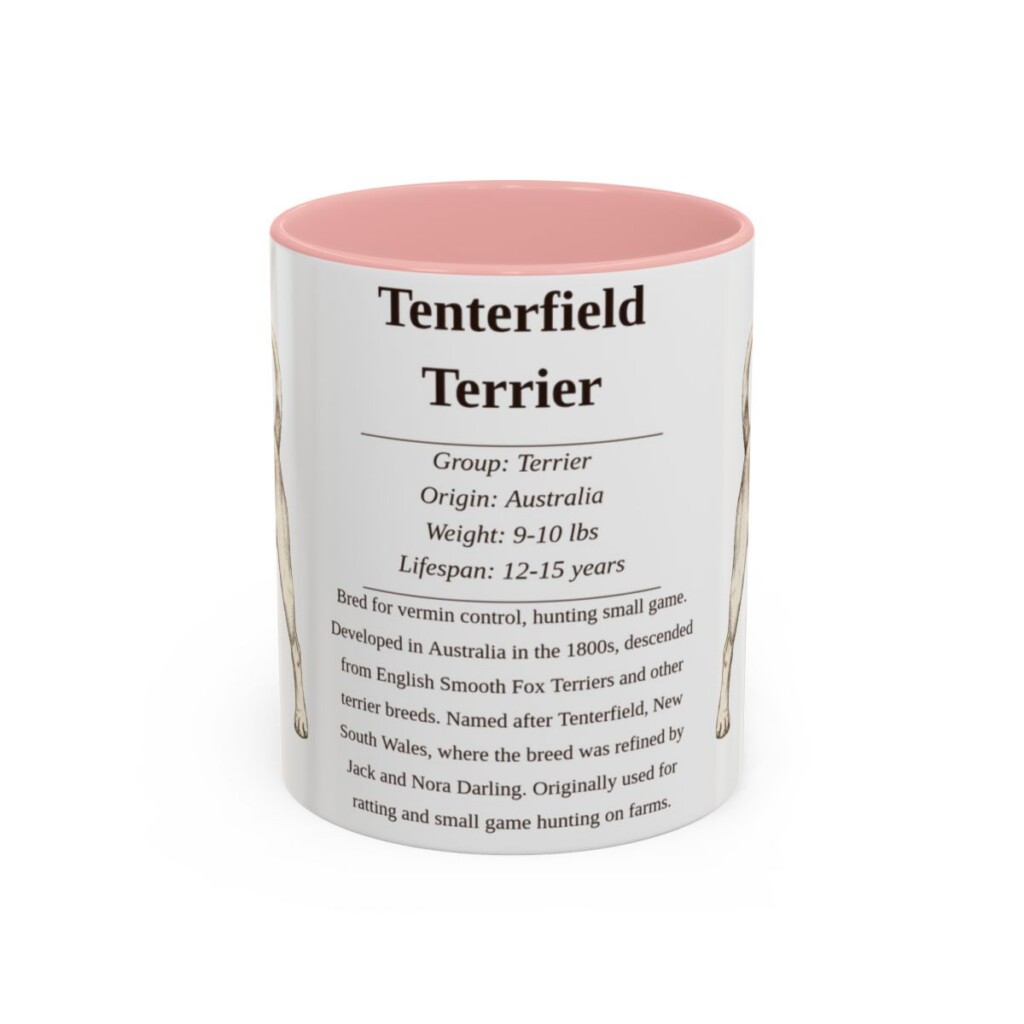 11oz-tenterfield-terrier-mug-writeup-pink 11oz Tenterfield Terrier Mug, Pink, front view