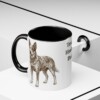 11oz Texas Heeler Dog Dad Mug, Black, lifestyle photo