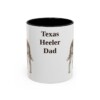 11oz Texas Heeler Dog Dad Mug, Black, front view