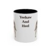11oz Funny Texas Heeler Mug, Black, front view