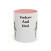 11oz Funny Texas Heeler Mug, Pink, front view