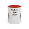 11oz Funny Texas Heeler Mug, Red, front view