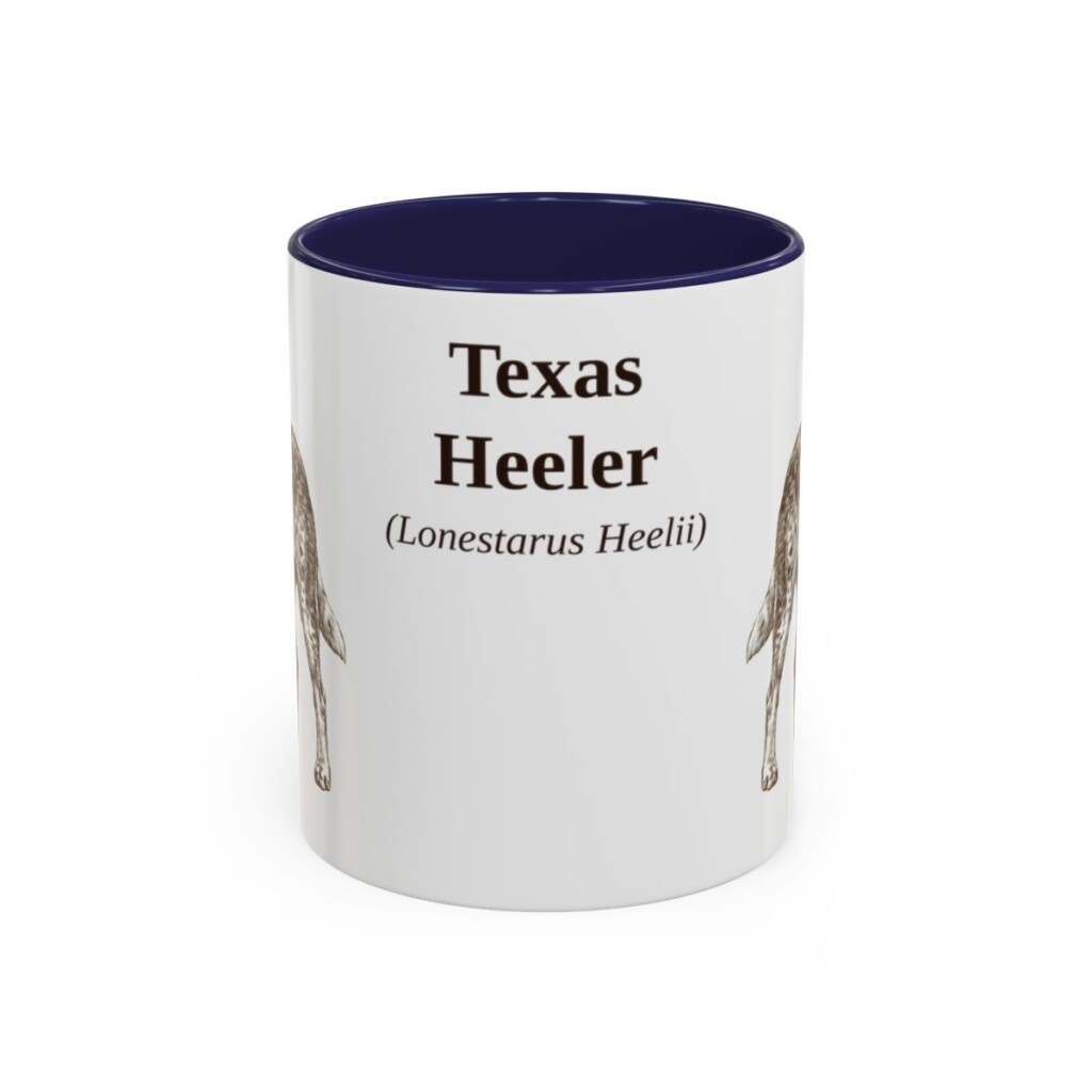 11oz-texas-heeler-mug-latin-navy 11oz Texas Heeler Latin Mug, Navy, front view