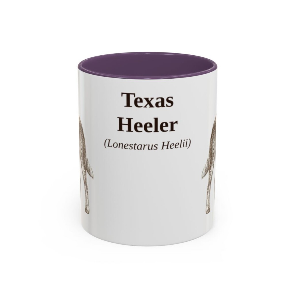 11oz-texas-heeler-mug-latin-purple 11oz Texas Heeler Latin Mug, Purple, front view