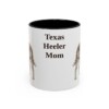 11oz Texas Heeler Dog Mom Mug, Black, front view