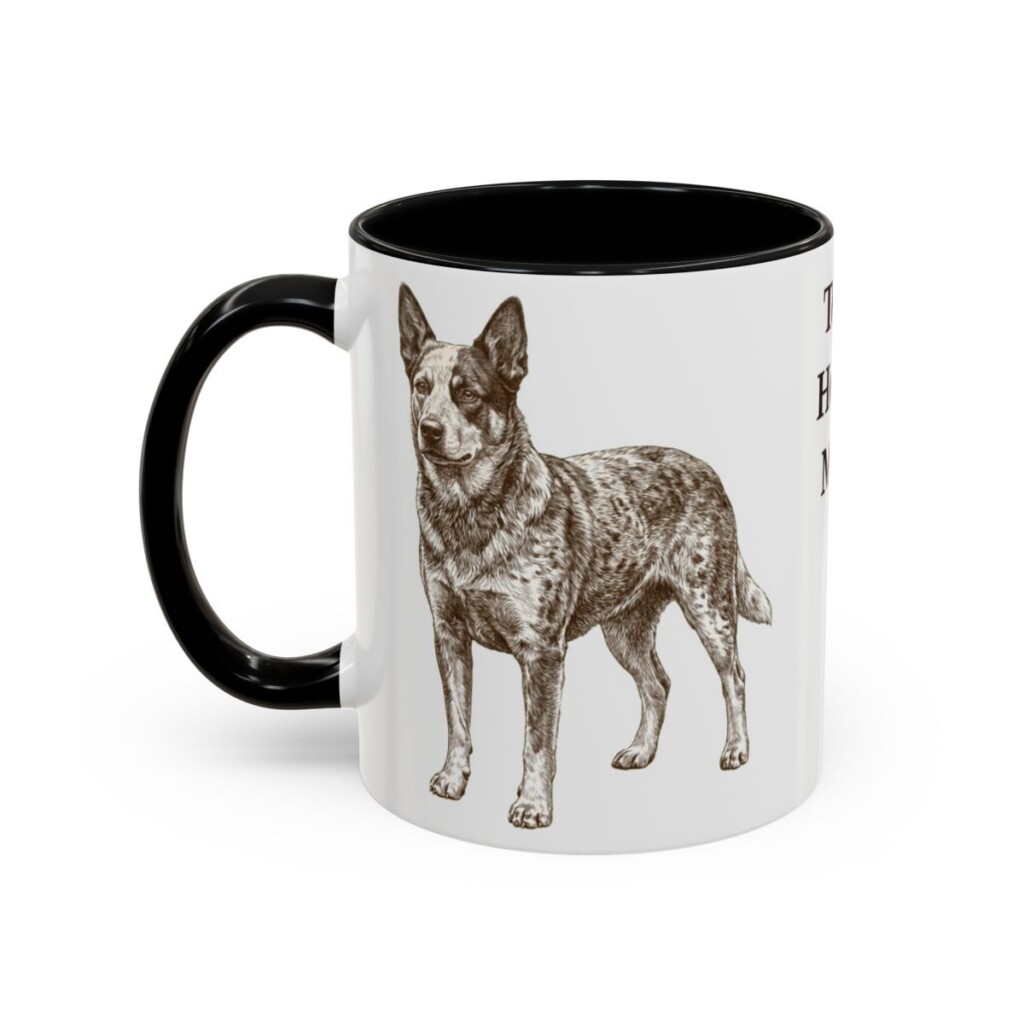 11oz Texas Heeler Dog Mom Mug, Black, left side view