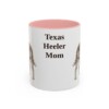11oz Texas Heeler Dog Mom Mug, Pink, front view