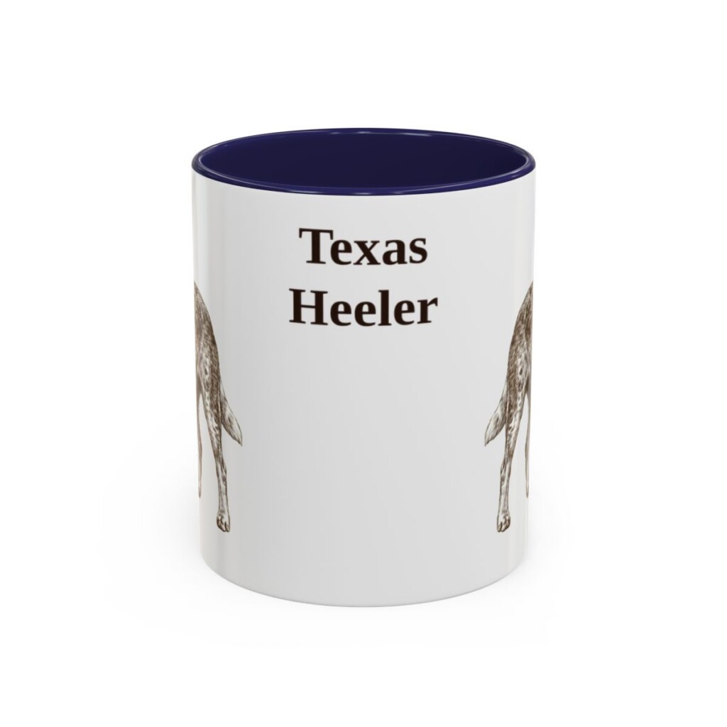 11oz Texas Heeler Mug, Navy, front view