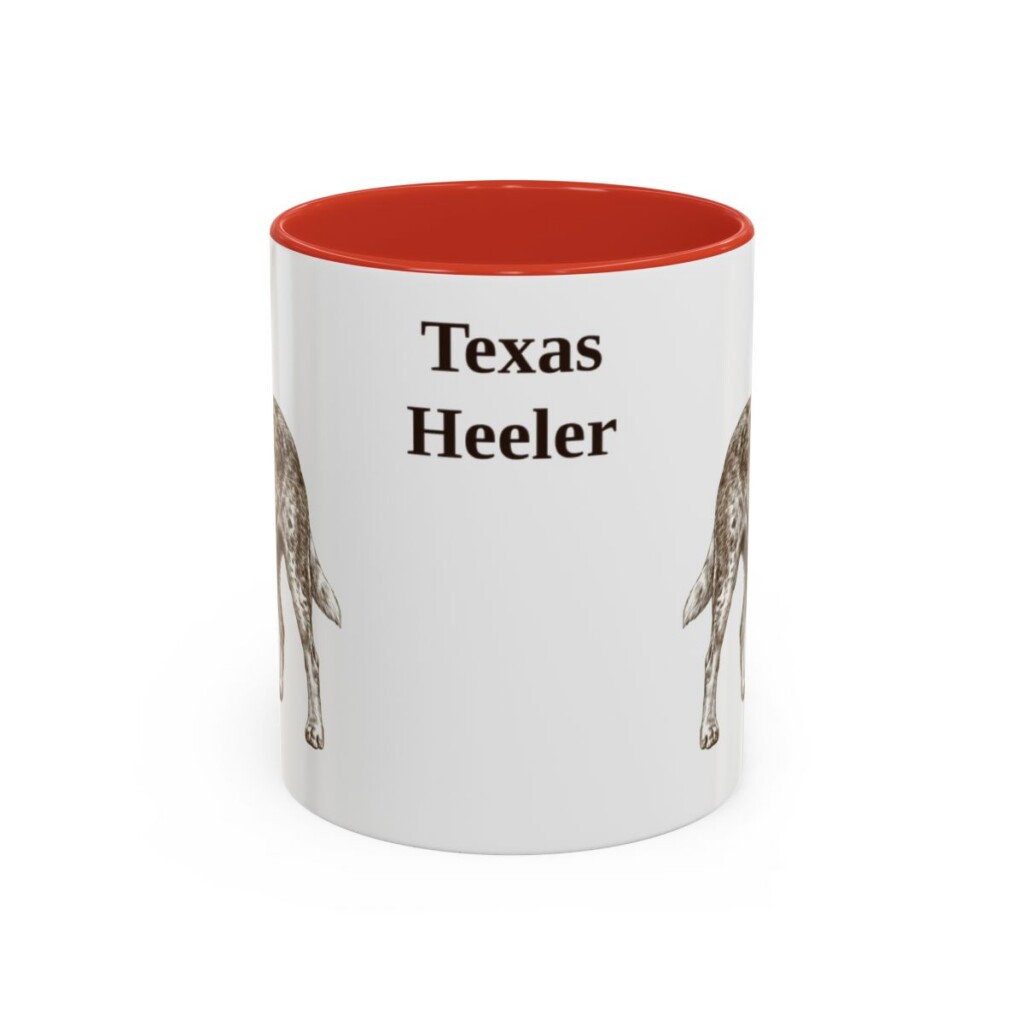 11oz Texas Heeler Mug, Red, front view
