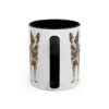 11oz Texas Heeler Mug, Black, back view