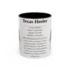 11oz Texas Heeler Mug, Black, front view