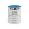 11oz Texas Heeler Mug, Light Blue, front view