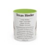 11oz Texas Heeler Mug, Light Green, front view