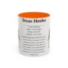 11oz Texas Heeler Mug, Orange, front view