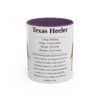 11oz Texas Heeler Mug, Purple, front view