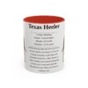 11oz Texas Heeler Mug, Red, front view
