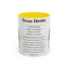 11oz Texas Heeler Mug, Yellow, front view