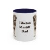 11oz-tibetan-mastiff-mug-dad-navy 11oz Tibetan Mastiff Dog Dad Mug, Navy, front view