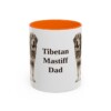 11oz-tibetan-mastiff-mug-dad-orange 11oz Tibetan Mastiff Dog Dad Mug, Orange, front view