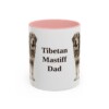 11oz-tibetan-mastiff-mug-dad-pink 11oz Tibetan Mastiff Dog Dad Mug, Pink, front view