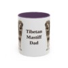 11oz-tibetan-mastiff-mug-dad-purple 11oz Tibetan Mastiff Dog Dad Mug, Purple, front view