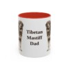 11oz-tibetan-mastiff-mug-dad-red 11oz Tibetan Mastiff Dog Dad Mug, Red, front view