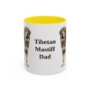 11oz-tibetan-mastiff-mug-dad-yellow 11oz Tibetan Mastiff Dog Dad Mug, Yellow, front view