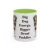 11oz-tibetan-mastiff-mug-humor-light-green 11oz Funny Tibetan Mastiff Mug, Light Green, front view