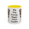 11oz-tibetan-mastiff-mug-humor-yellow 11oz Funny Tibetan Mastiff Mug, Yellow, front view
