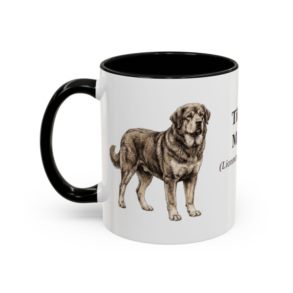 11oz-tibetan-mastiff-mug-latin-black-left 11oz Tibetan Mastiff Latin Mug, Black, left side view