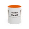 11oz-tibetan-mastiff-mug-latin-orange 11oz Tibetan Mastiff Latin Mug, Orange, front view