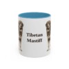 11oz Tibetan Mastiff Mug, Light Blue, front view