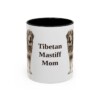 11oz Tibetan Mastiff Dog Mom Mug, Black, front view
